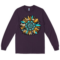 Plum gemstone sunflower Long Sleeve Tee - RanaPortraitStore