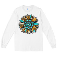 White gemstone sunflower Long Sleeve Tee - RanaPortraitStore