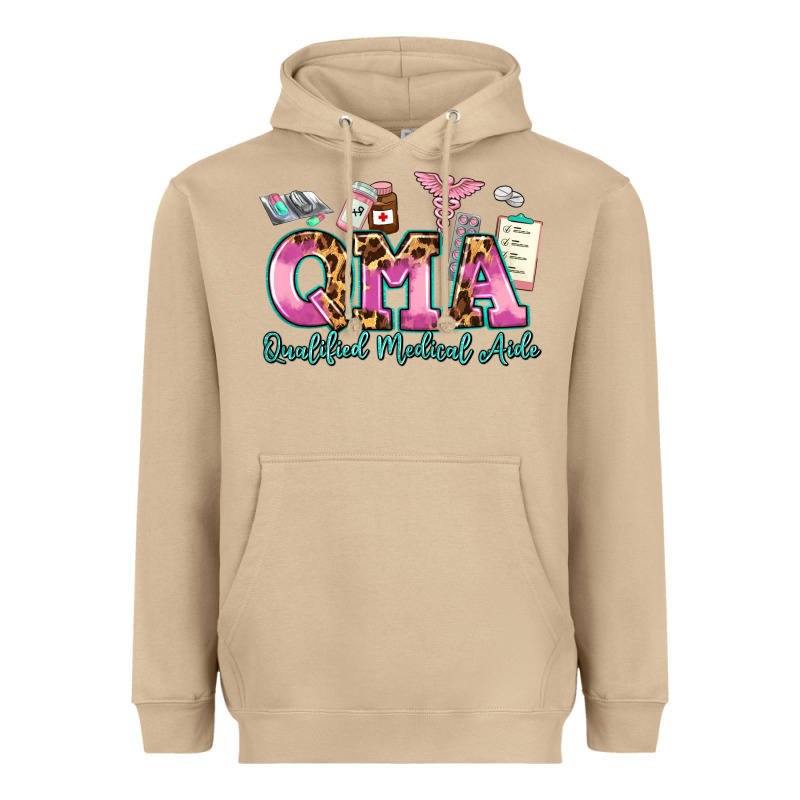 Qma Qualified Medical Aide Heavyweight Hoodie by AdoDesignShop | Teevron