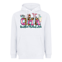 White qma qualified medical aide Heavyweight Hoodie - AdoDesignShop