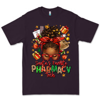 Plum santas favorite pharmacy tech afro messy bun Premium Tee - texasbilliewilder