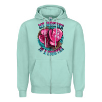 Seafoam my mother is a fighter Zipper Hoodie - BarkalooDesign