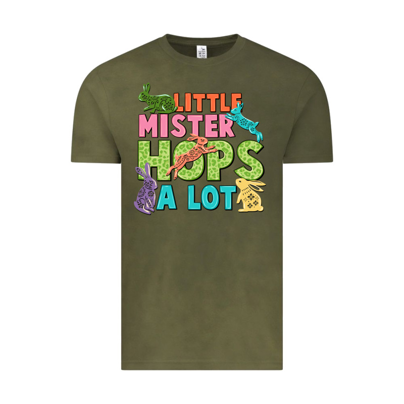 Little Mister Hops A Lot Easter Day Vintage Tee by CowGirlArtShop | Teevron
