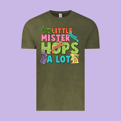 Little Mister Hops A Lot Easter Day Vintage Tee Designed By Cowgirlartshop