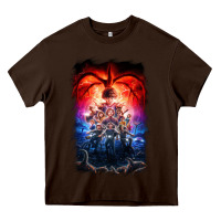 Chocolate Brown Things Eleven Days Stranger Heavy Core Tee - maiPhamDesign