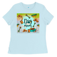 Baby Blue dog mom Ladies Tee - TumblerDesignByShophia