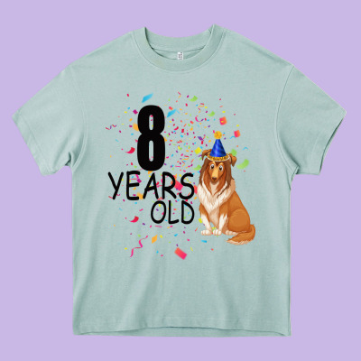 8 Years Old Black Heavy Core Tee Designed By Bettercallsaul