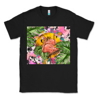 Black flamingo with leopard Classic Tee - TumblerDesignByShophia