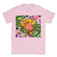 Bubblegum Pink flamingo with leopard Classic Tee - TumblerDesignByShophia