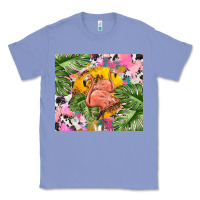 Colony Blue flamingo with leopard Classic Tee - TumblerDesignByShophia