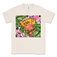 Natural flamingo with leopard Classic Tee - TumblerDesignByShophia