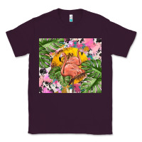 Plum flamingo with leopard Classic Tee - TumblerDesignByShophia
