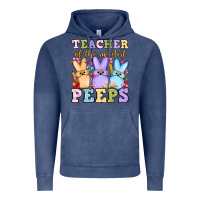 Vintage Denim Easter Day Teacher of the sweetest peeps Vintage Hoodie - OliviaCreatesArt