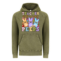 Vintage Olive Easter Day Teacher of the sweetest peeps Vintage Hoodie - OliviaCreatesArt