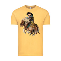 Vintage Mustard Midilli little Cowboy kid rodeo Vintage Tee - HowdyJamesFarm