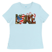 Baby Blue Army christmas love 4th Of July Ladies Tee - HowdyJamesFarm