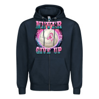 Navy never give up Zipper Hoodie - BarkalooDesign