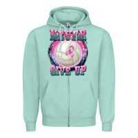 Seafoam never give up Zipper Hoodie - BarkalooDesign