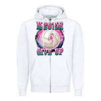 White never give up Zipper Hoodie - BarkalooDesign