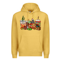 Antique Gold Christmas coffee cups with Labrador Premium Hoodie - RanaPortraitStore