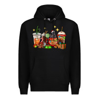 Black Christmas coffee cups with Labrador Premium Hoodie - RanaPortraitStore