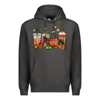 Charcoal Heather Christmas coffee cups with Labrador Premium Hoodie - RanaPortraitStore