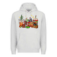 Dove Grey Christmas coffee cups with Labrador Premium Hoodie - RanaPortraitStore