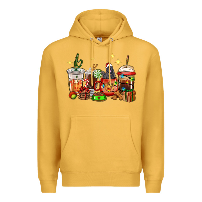 Christmas Coffee Cups With Labrador Premium Hoodie by RanaPortraitStore | Teevron