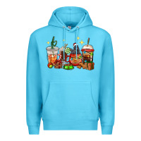 Ocean Blue Christmas coffee cups with Labrador Premium Hoodie - RanaPortraitStore