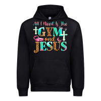 Black all i need is the gym and jesus Urban Hoodie - JahusDesignShop