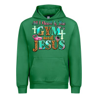 Emerald all i need is the gym and jesus Urban Hoodie - JahusDesignShop