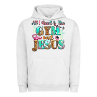 Pigment Lunar Rock all i need is the gym and jesus Urban Hoodie - JahusDesignShop