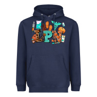 Navy lpn fall nurse with Heavyweight Hoodie - AdoDesignShop