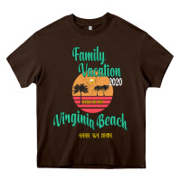 Chocolate Brown Family Vacation 2020 Read Or Not Virginia Beach Here We Come Heavy Core Tee - Bettercallsaul