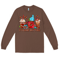 Chestnut American Football Coffee Cup Long Sleeve Tee - FaDigitalArtStudio