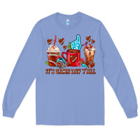 Colony Blue American Football Coffee Cup Long Sleeve Tee - FaDigitalArtStudio