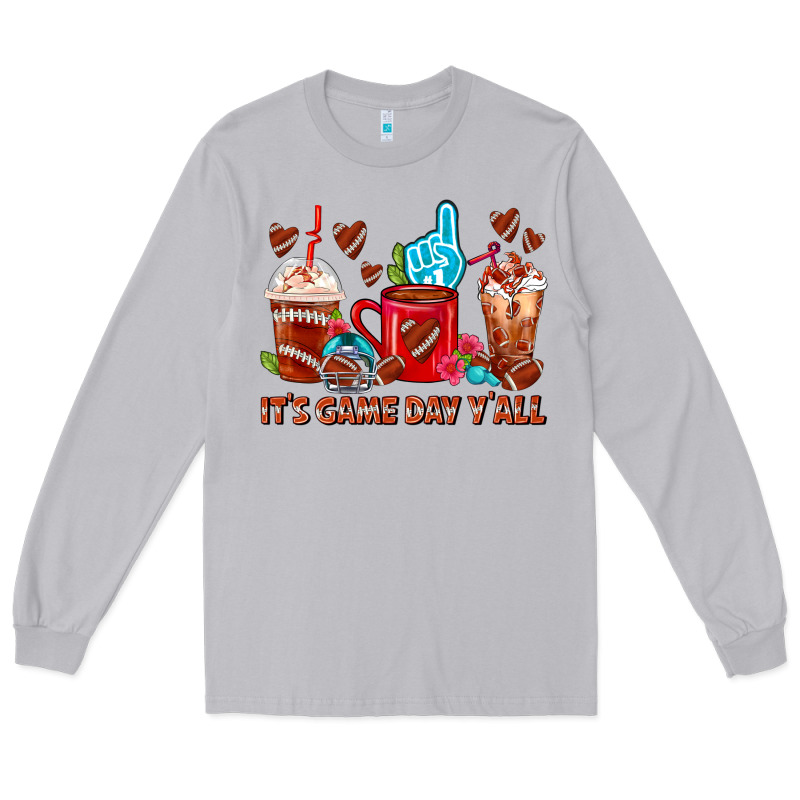 American Football Coffee Cup Long Sleeve Tee by FaDigitalArtStudio | Teevron