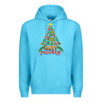 Paw Print Christmas Tree Premium Hoodie | Teevron