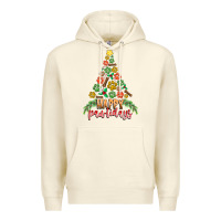 Sandshell paw print christmas tree Premium Hoodie - CowhideDigitalArt