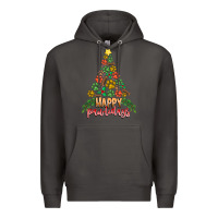 Smoke paw print christmas tree Premium Hoodie - CowhideDigitalArt