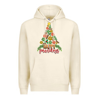 Tofu paw print christmas tree Premium Hoodie - CowhideDigitalArt