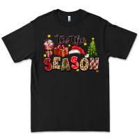 Black tis the season christmas Premium Tee - texasbilliewilder