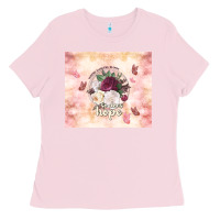 Bubblegum Pink where flowers bloom so does hope Ladies Tee - TumblerDesignByShophia