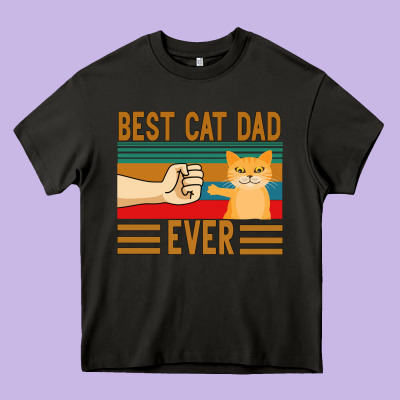 Best Cat Dad Ever Heavy Core Tee Designed By Bettercallsaul