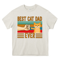 Cream Best Cat Dad Ever Heavy Core Tee - Bettercallsaul