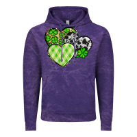 Cloud Purple St. Patrick's Day cowhide hearts Vintage Hoodie - OliviaCreatesArt