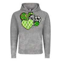 Cloud Rock St. Patrick's Day cowhide hearts Vintage Hoodie - OliviaCreatesArt
