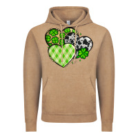 Vintage Coffee St. Patrick's Day cowhide hearts Vintage Hoodie - OliviaCreatesArt