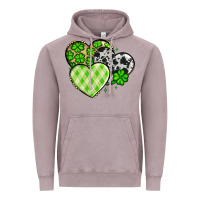 Vintage Zinc St. Patrick's Day cowhide hearts Vintage Hoodie - OliviaCreatesArt