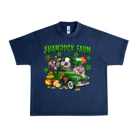Navy Shamrock farm Urban Heavy Tee - CowGirlArtShop